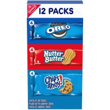 Nabisco Cookie Variety Pack: OREO, Nutter Butter, CHIPS AHOY!, 12 Snack Packs