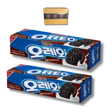 NABISCO Korean Chocolate Cream Oreo Sandwich Cookie, 94g x 2 Boxes