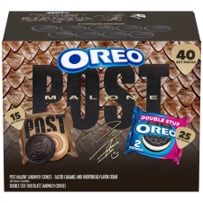 OREO Post Malone & OREO Double Stuf Cookies Variety Pack - 40 Pack, 1.02 oz Each