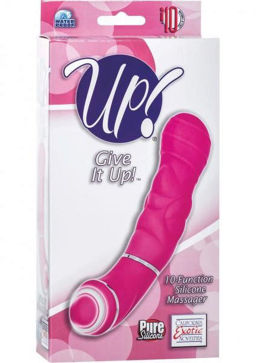 CALEXOTICS PINK SILICONE MASSAGER - GIVE IT UP, VIBRATING STIMULATOR