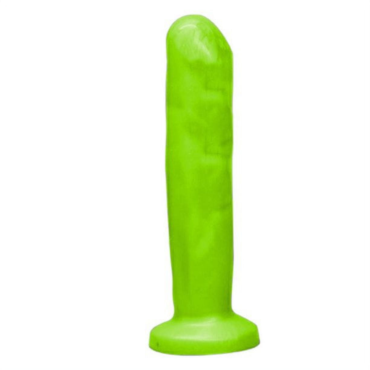 LICKERLISH NEON GREEN 8" SILICONE MASSAGER WITH SUCTION CUP - LICKERLISH BRAND