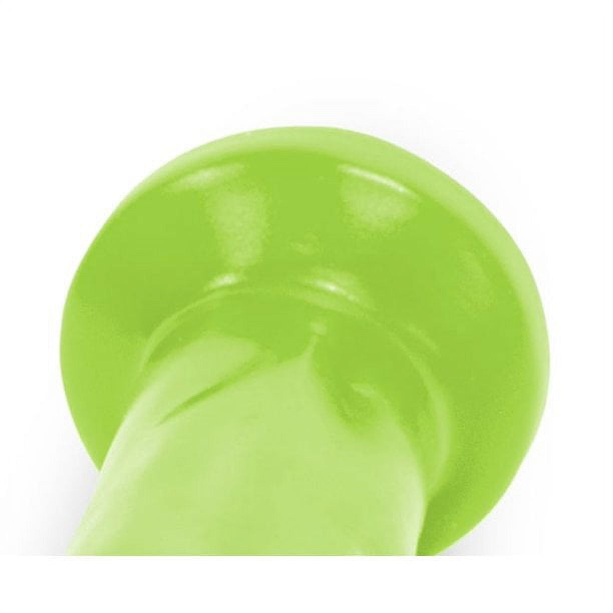 LICKERLISH NEON GREEN 8" SILICONE MASSAGER WITH SUCTION CUP - LICKERLISH BRAND