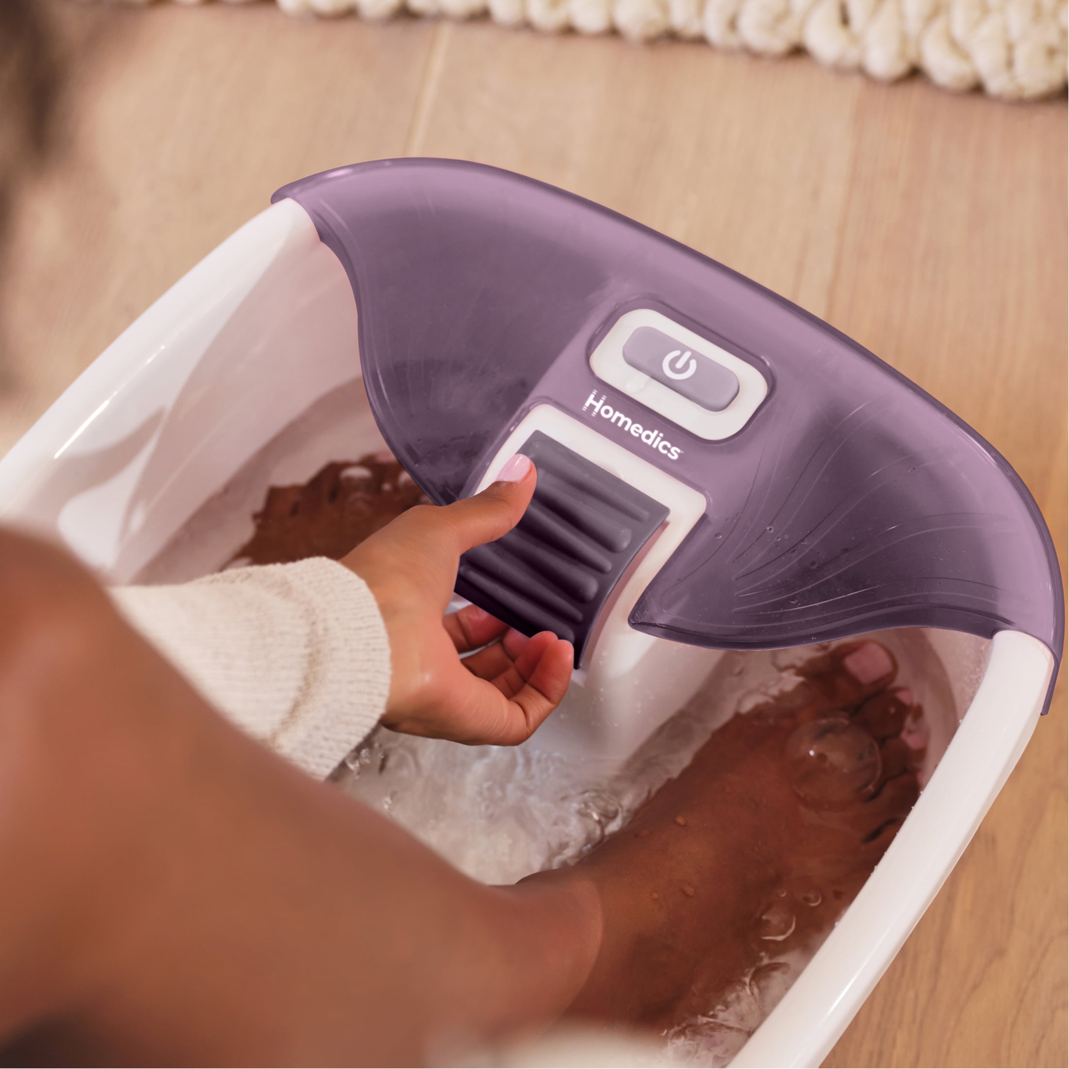 Homedics Lilac Bubble Bliss Footbath for Ultimate Relaxation