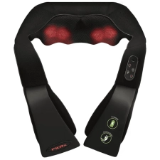 Fitrx Wireless Shiatsu Massager for Shoulders, Back & Neck with Heat, USB Rechargeable, Black