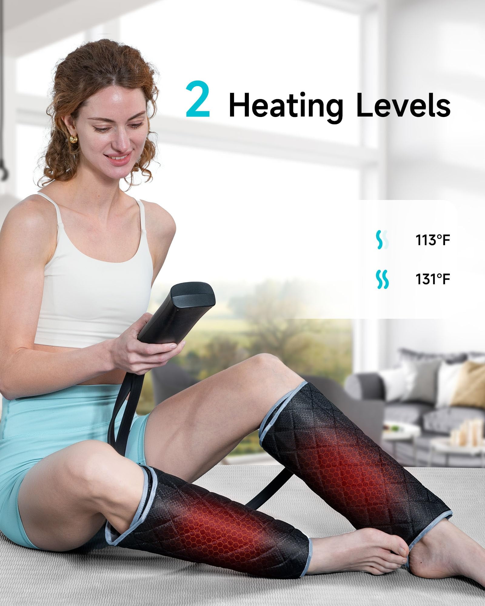 ALLJOY LEG MASSAGER: AIR COMPRESSION WITH 6 MODES, HEATING, VIBRATION - IDEAL GIFT FOR WOMEN & MEN"