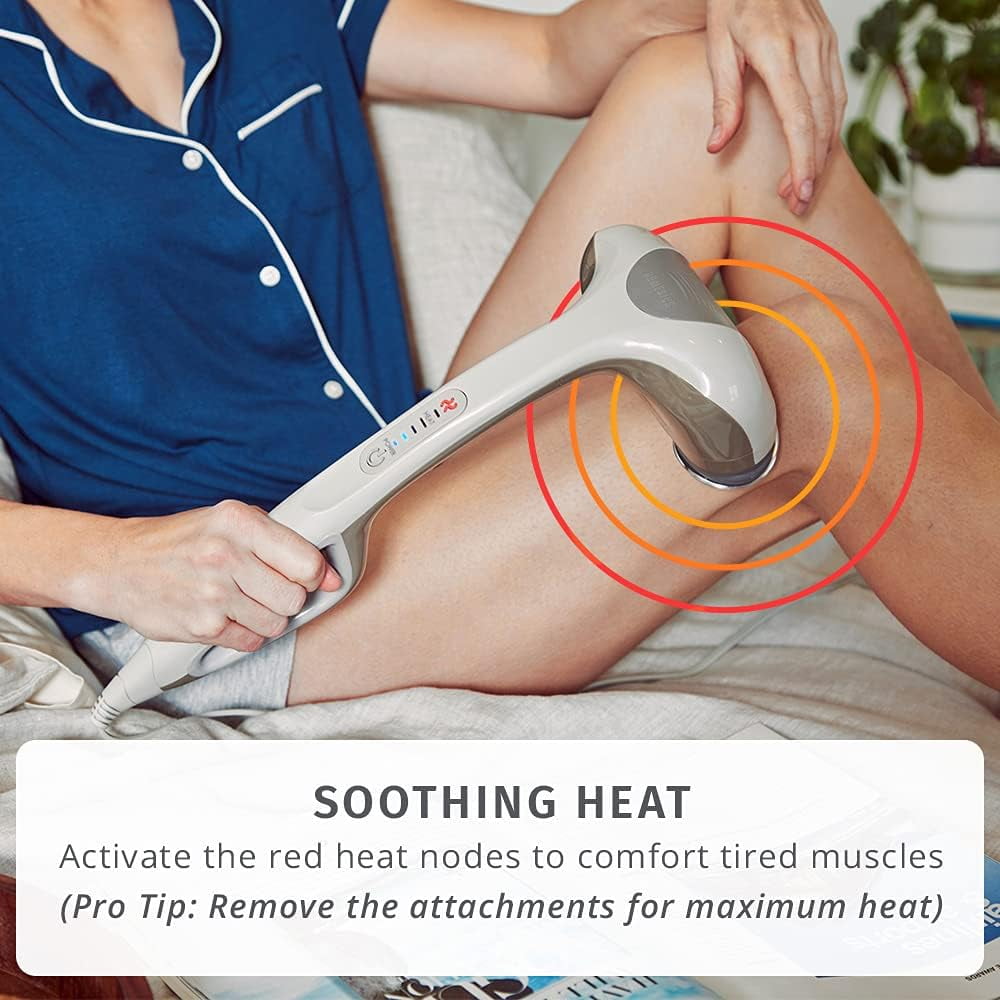 HoMedics Percussion Massager with Heat & Dual Pivoting Heads
