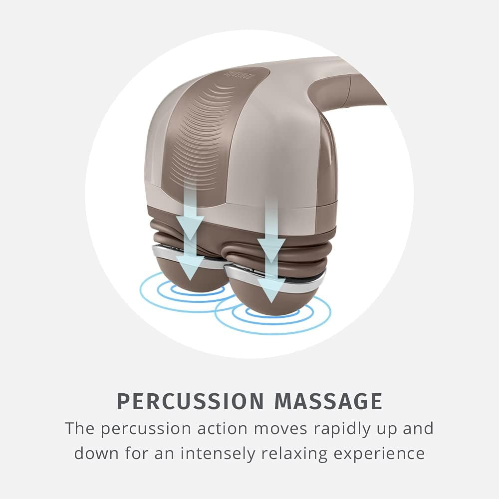 HoMedics Percussion Massager with Heat & Dual Pivoting Heads