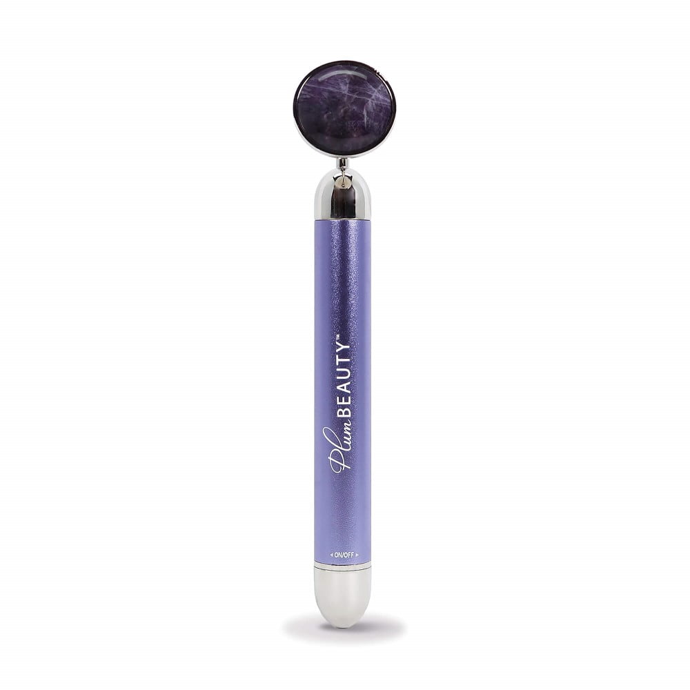 PLUM BEAUTY AMETHYST ROSE QUARTZ FACIAL MASSAGER FOR SKIN TIGHTNESS & TONE