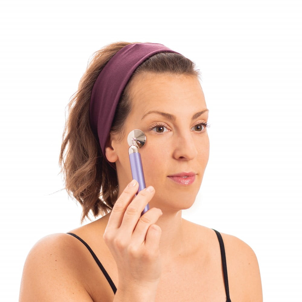 PLUM BEAUTY AMETHYST ROSE QUARTZ FACIAL MASSAGER FOR SKIN TIGHTNESS & TONE