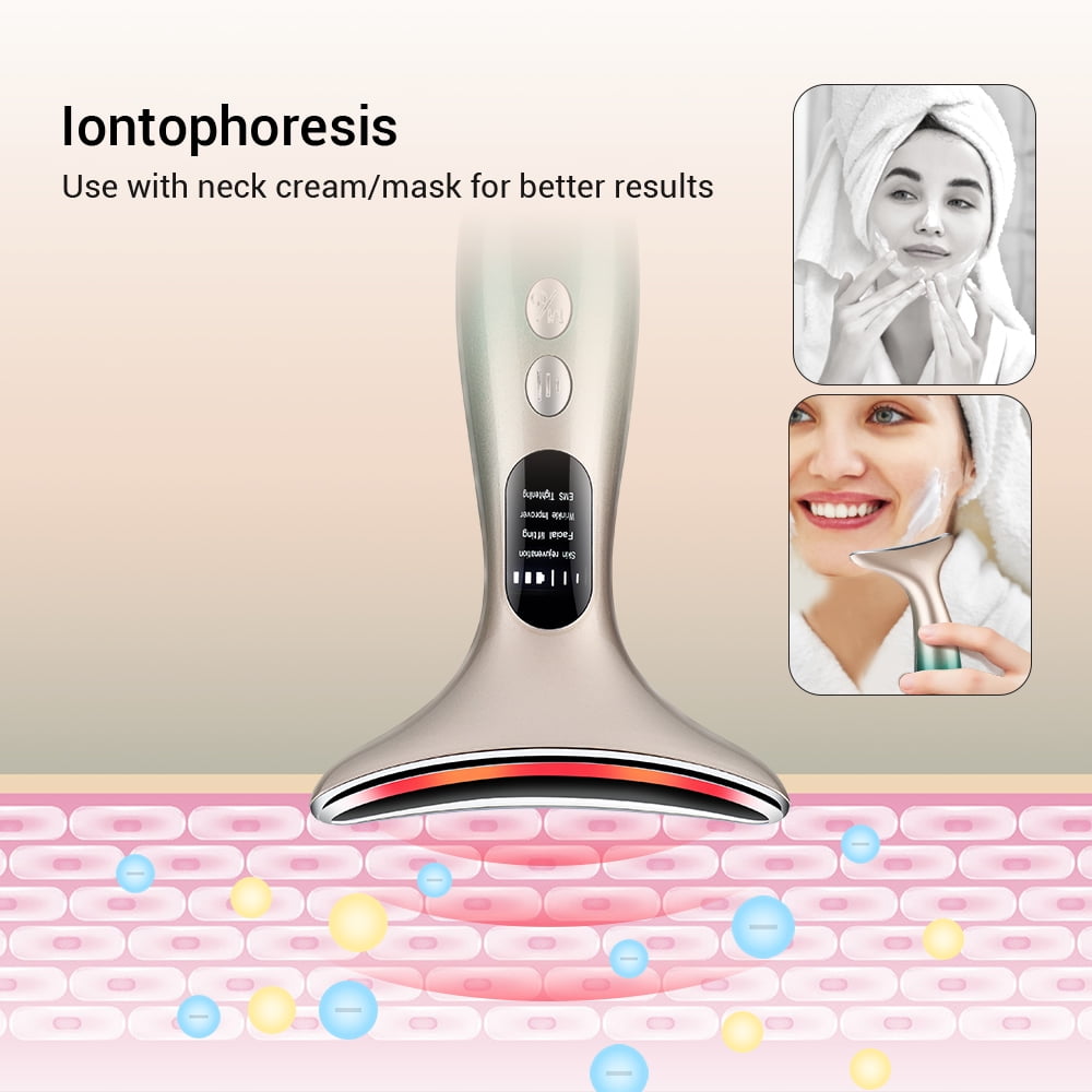 EMS MICRO-CURRENT NECK FACE BEAUTY DEVICE FOR SKIN REJUVENATION & DOUBLE CHIN REMOVAL