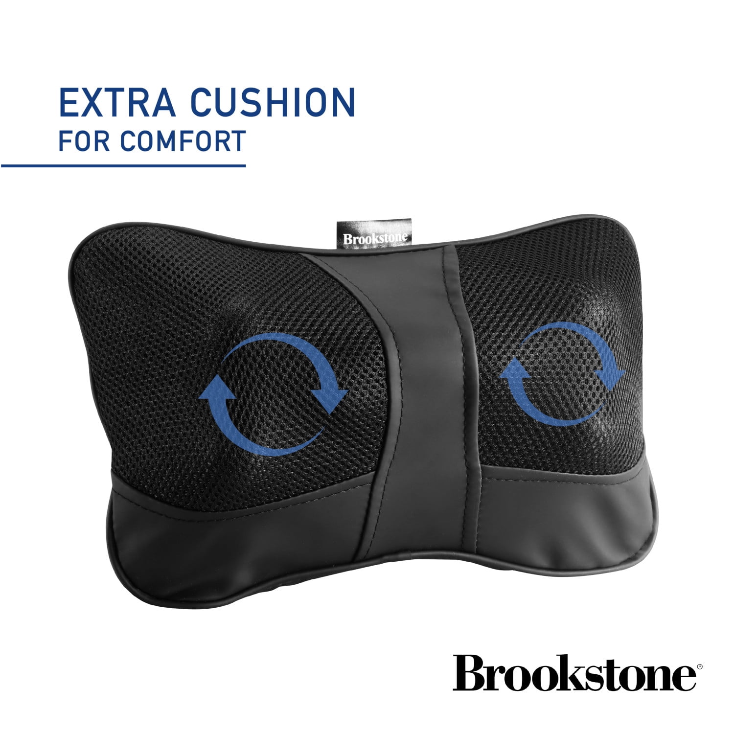 Brookstone Shiatsu Massage Pillow with 6 Nodes for Neck & Lumbar