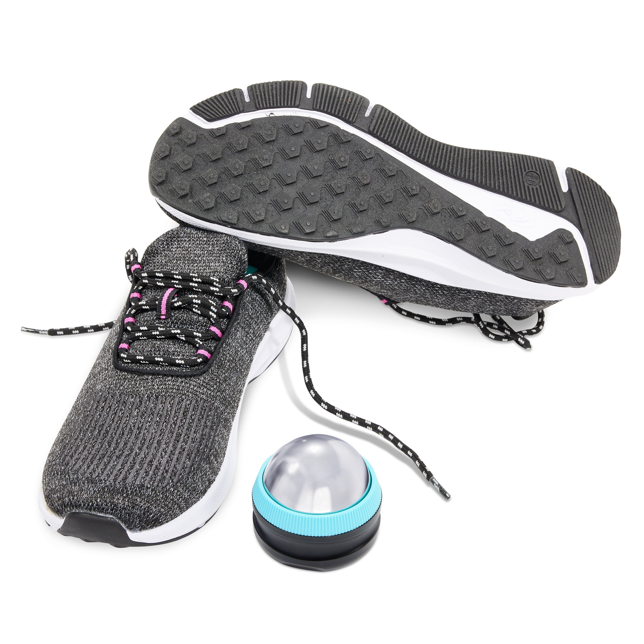 Homedics Small Icy-Glide Cold Therapy Massage Roller for Pain Relief, 2.56" Silver