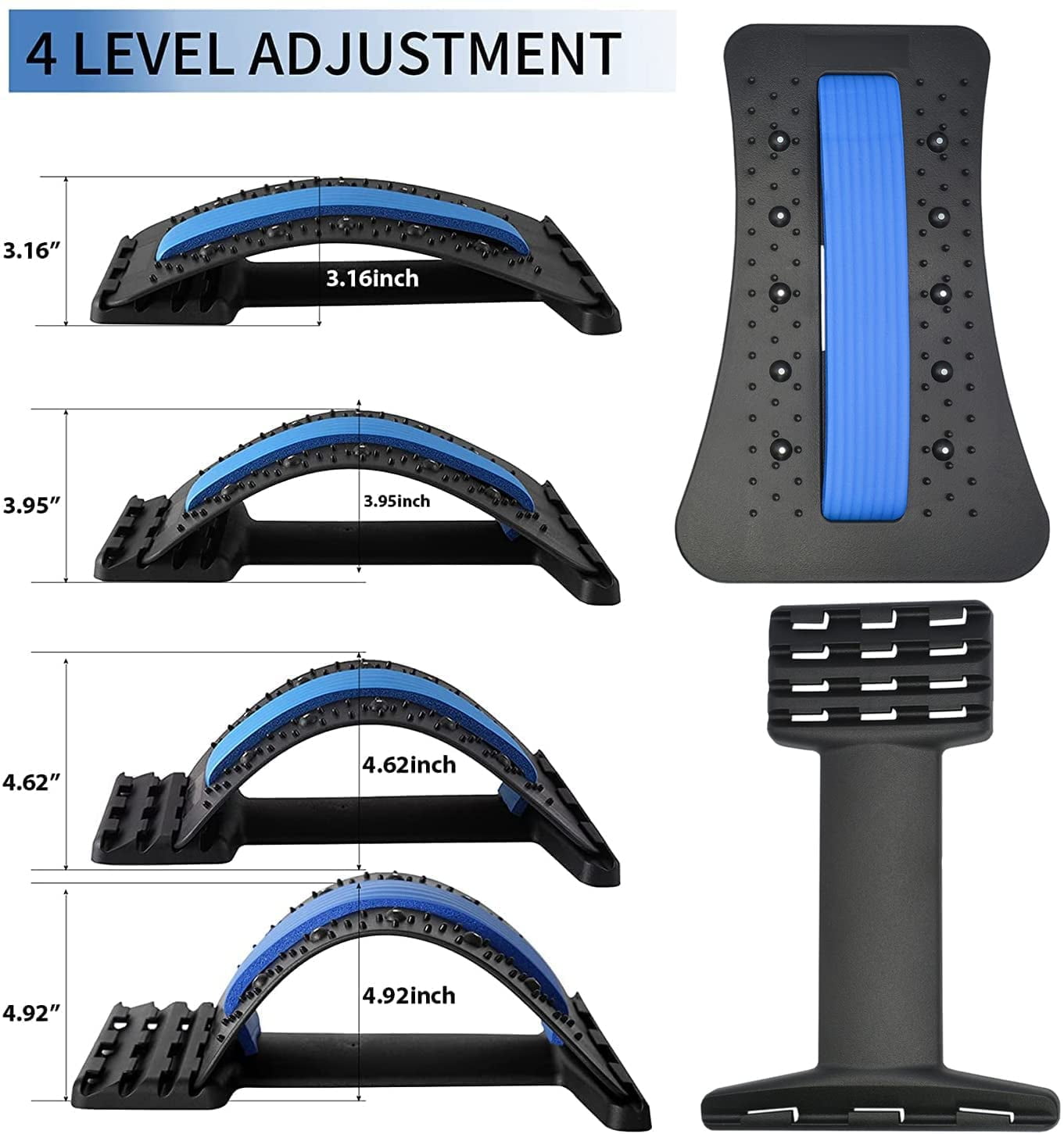 Goodwill 4-Level Lumbar Back Stretcher for Lower Back Pain Relief