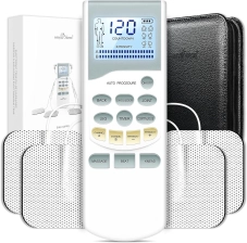 Easy@Home Rechargeable TENS Unit Muscle Stimulator Massager, 2-Output