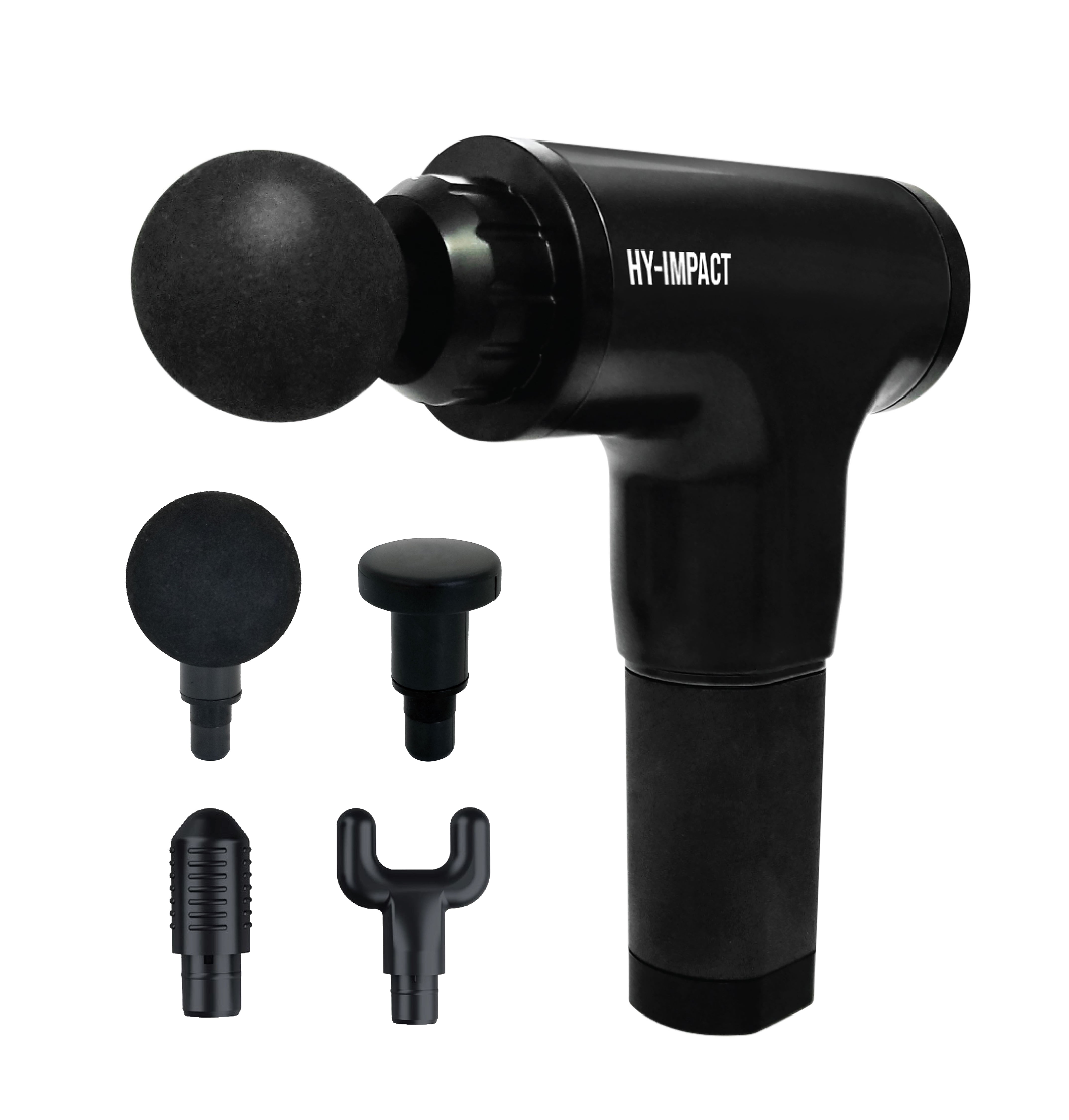 HY-IMPACT Cordless Muscle Massager with 4 Interchangeable Heads