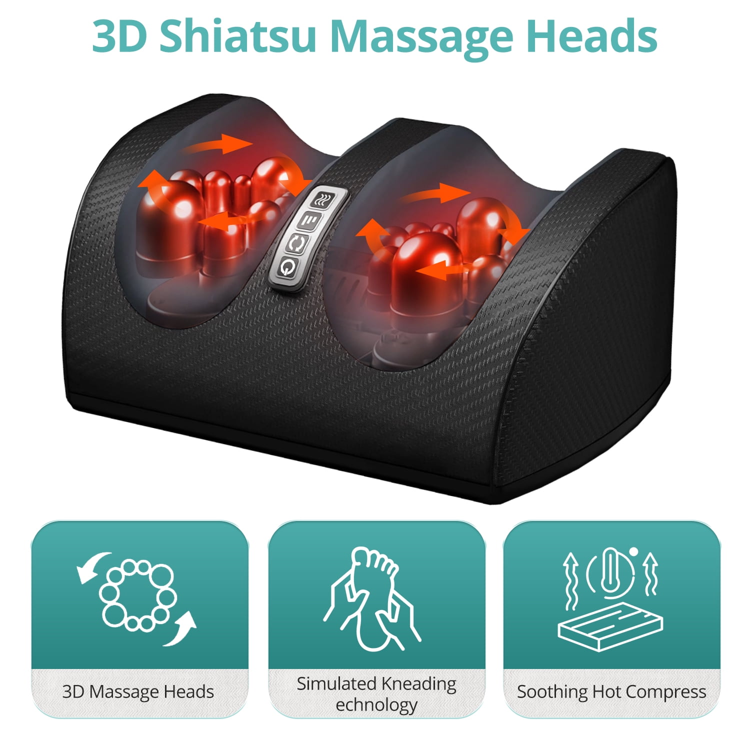 SUPERBEAUTY FOOT MASSAGER WITH HEAT, DEEP TISSUE MASSAGE FOR FEET AND CALVES - IDEAL GIFTS FOR PARENTS