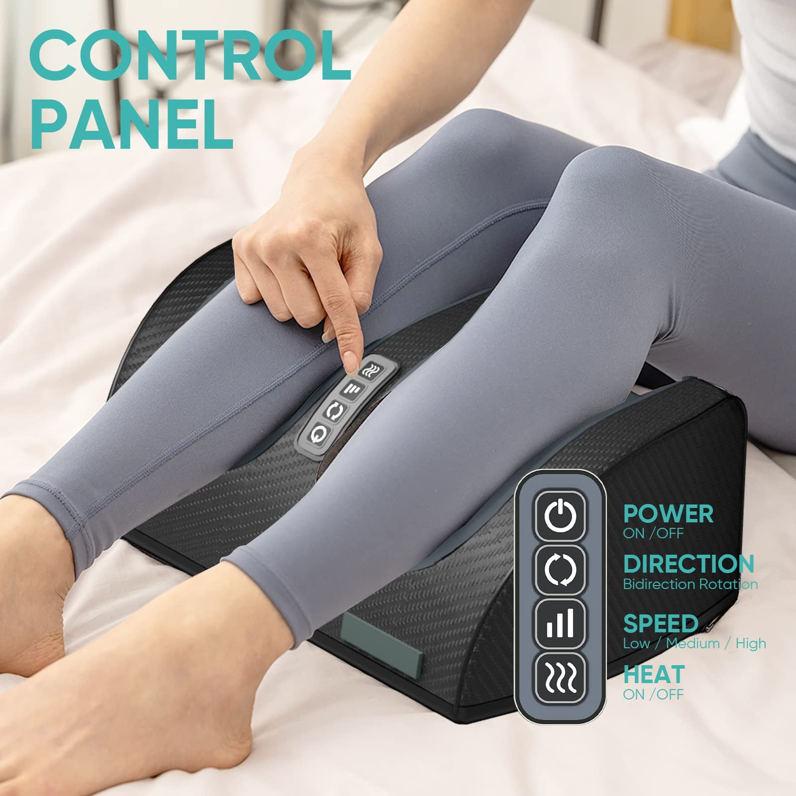 SUPERBEAUTY FOOT MASSAGER WITH HEAT, DEEP TISSUE MASSAGE FOR FEET AND CALVES - IDEAL GIFTS FOR PARENTS