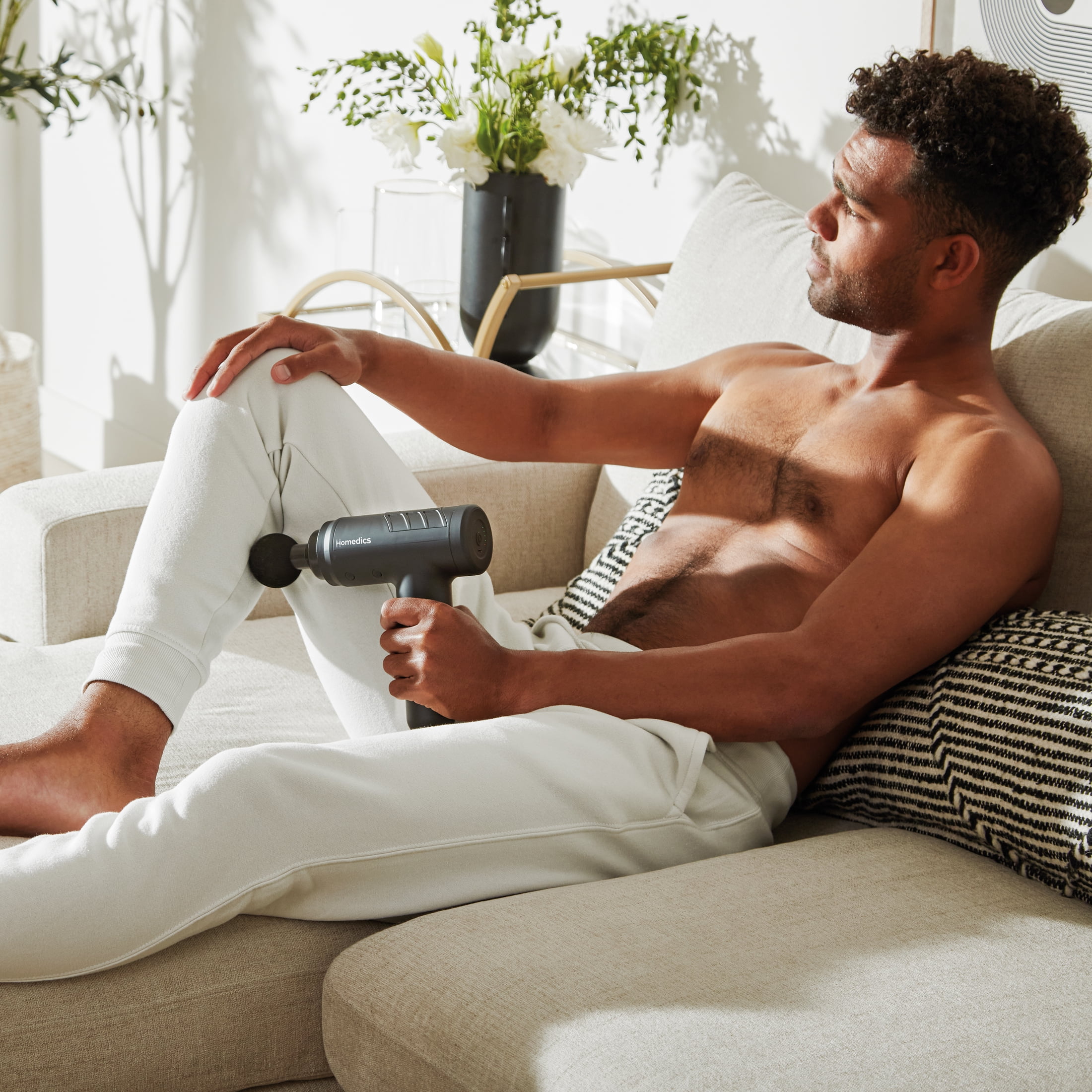 Homedics Rechargeable Percussion Massage Gun for Deep Tissue Therapy