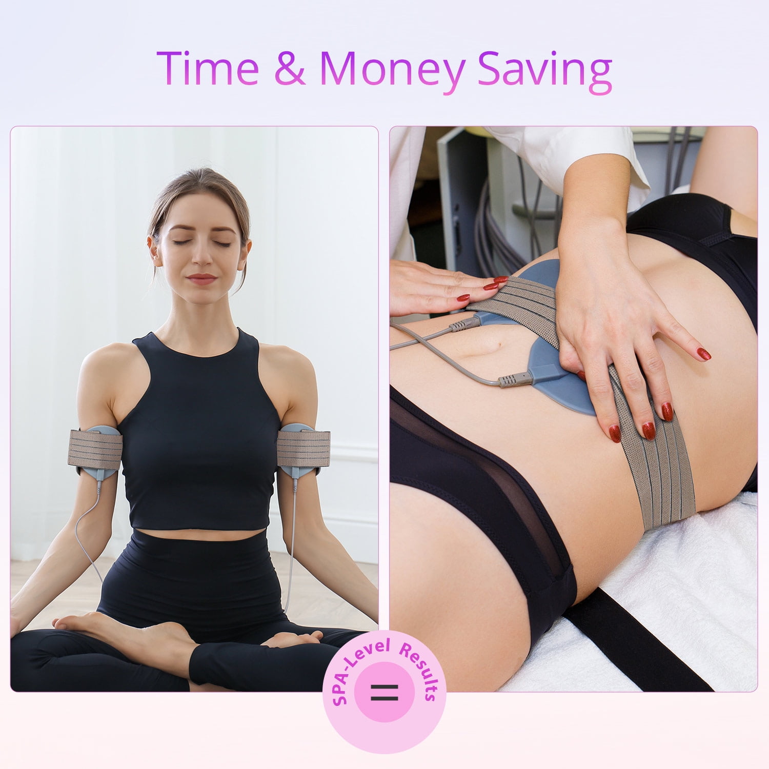 BIO MICROCURRENT BODY SHAPER & MASSAGER - ELECTRODE STIMULATION DEVICE WITH PULSE PADS