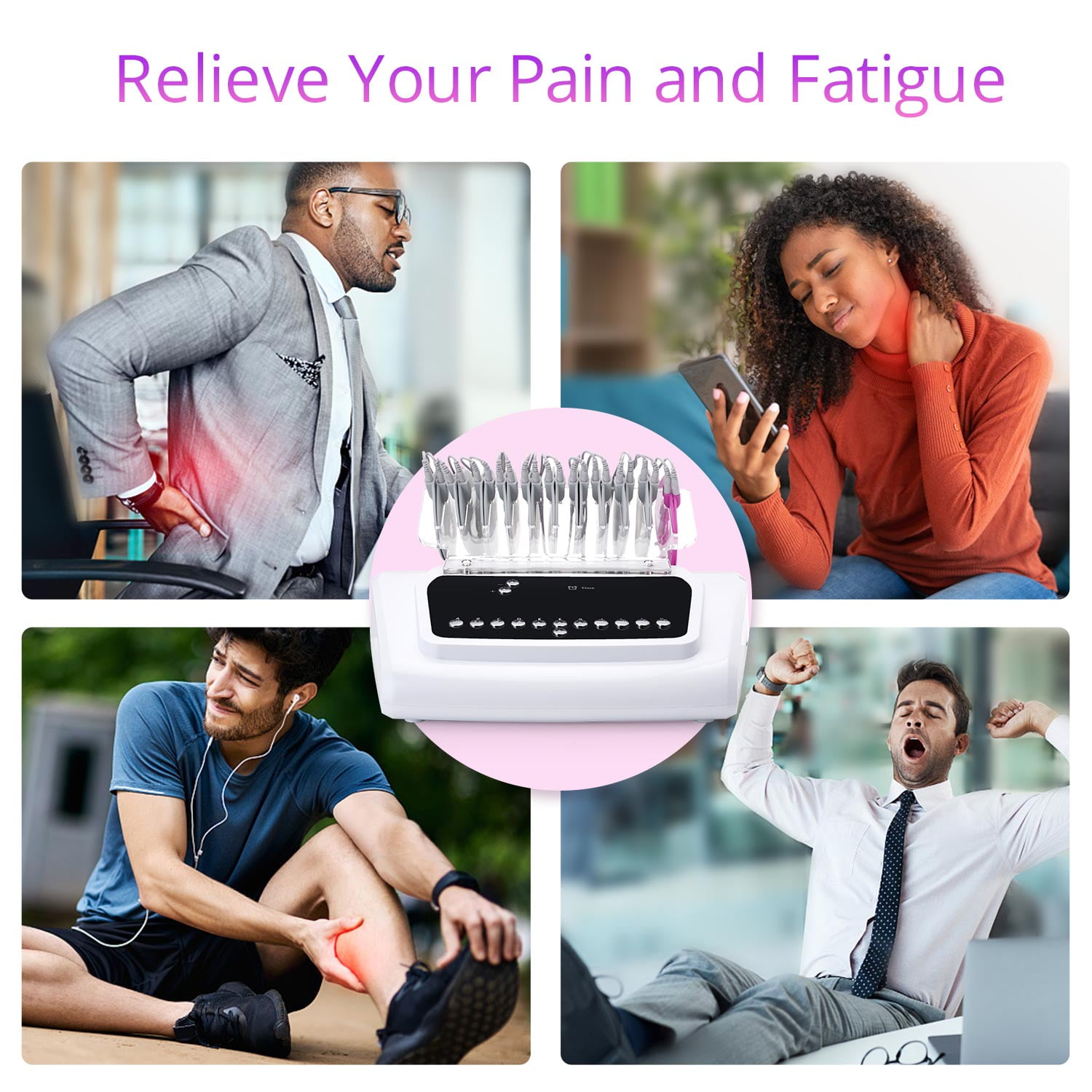 BIO MICROCURRENT BODY SHAPER & MASSAGER - ELECTRODE STIMULATION DEVICE WITH PULSE PADS
