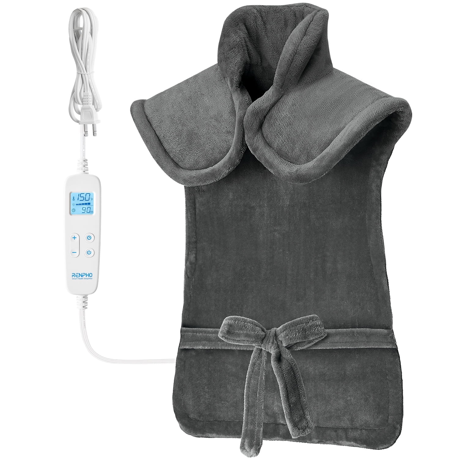 RENPHO Large Heating Pad with 6 Heat Levels, Auto Shut-off - Neck, Shoulders, Back - 24*37" Size