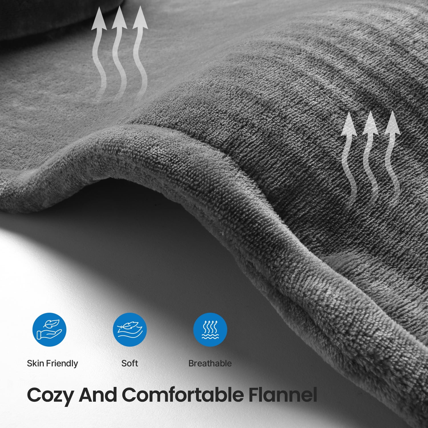 RENPHO Large Heating Pad with 6 Heat Levels, Auto Shut-off - Neck, Shoulders, Back - 24*37" Size