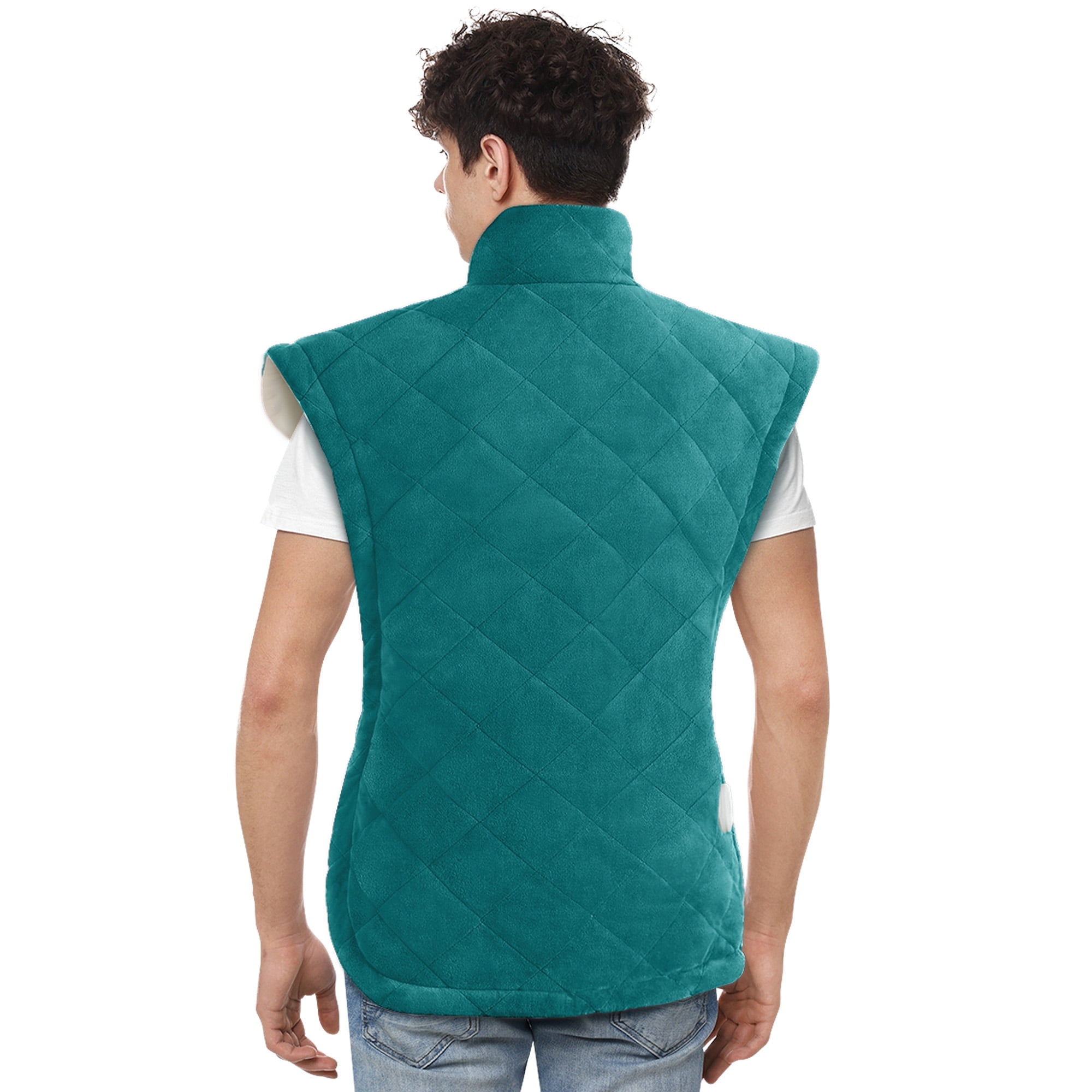 MaxKare Extra Large MaxKare Heating Pad - 24"x40" Crystal Soft - 4 Heat Settings - Auto Shut-off - Stress Relief - Green & White