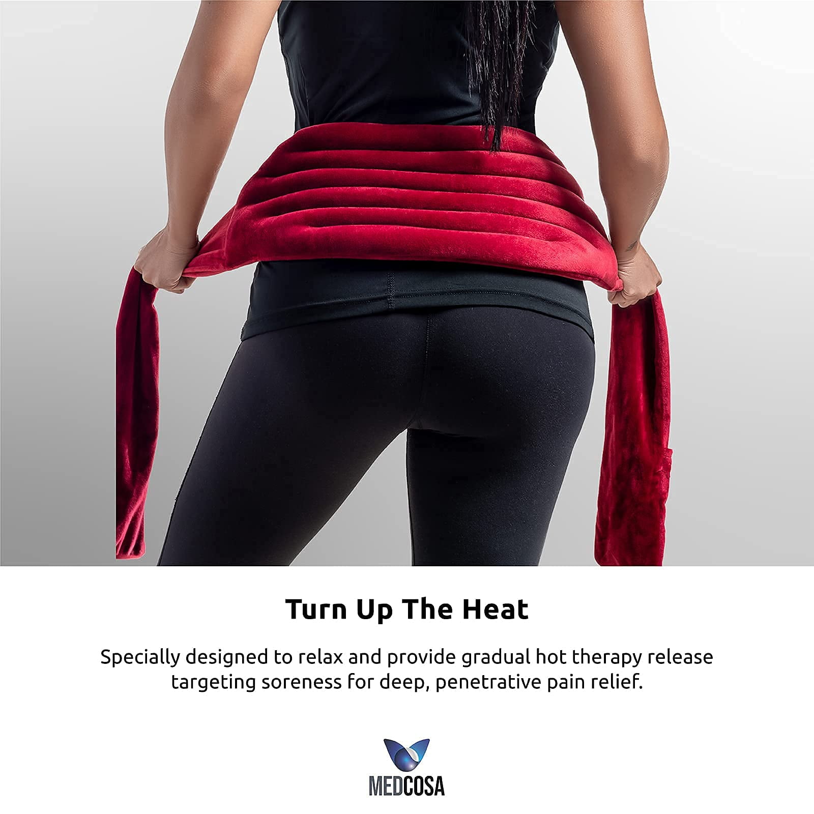MEDCOSA MICROWAVABLE LOWER BACK HEATING PAD FOR PAIN RELIEF - MEDCOSA FLEXIHEAT
