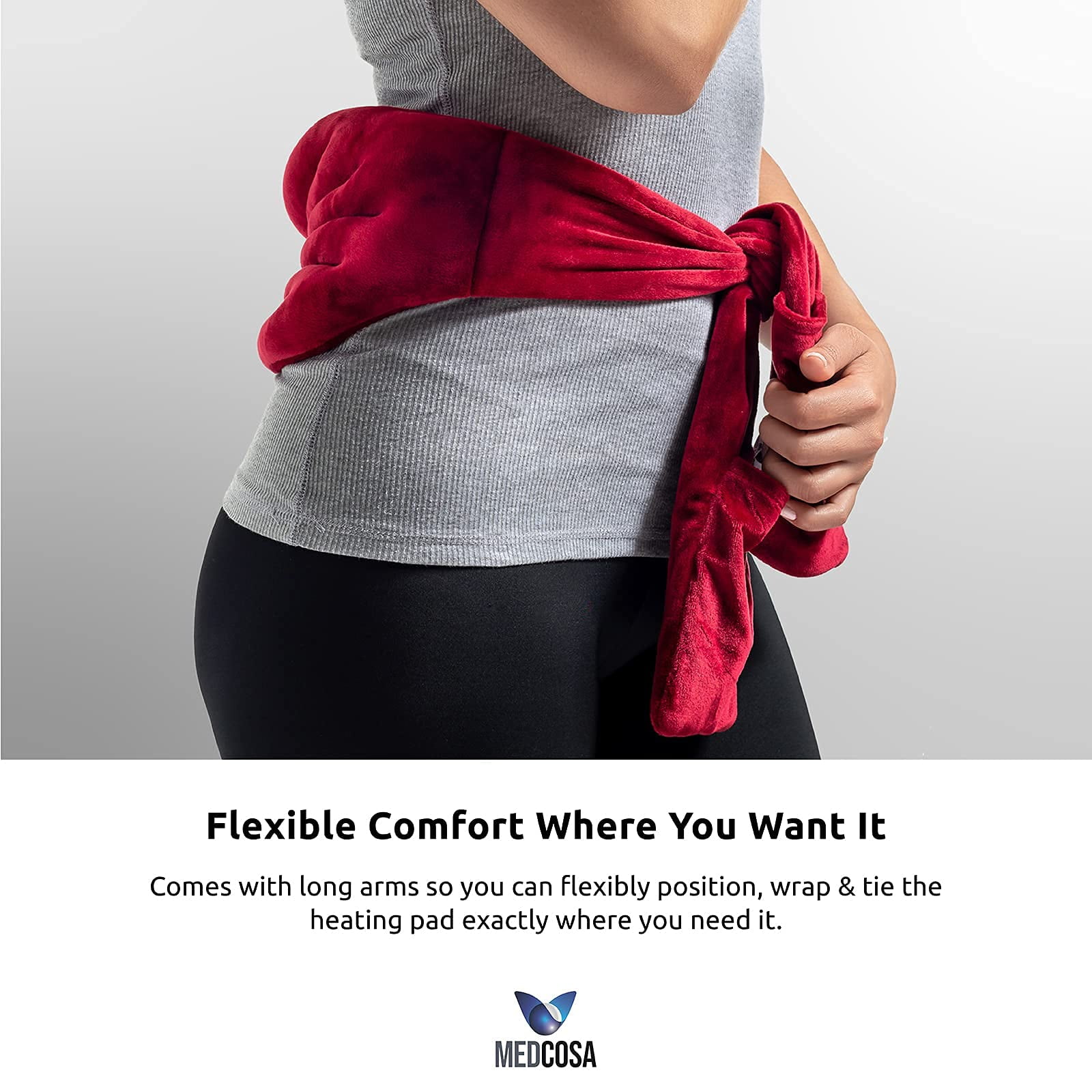 MEDCOSA MICROWAVABLE LOWER BACK HEATING PAD FOR PAIN RELIEF - MEDCOSA FLEXIHEAT