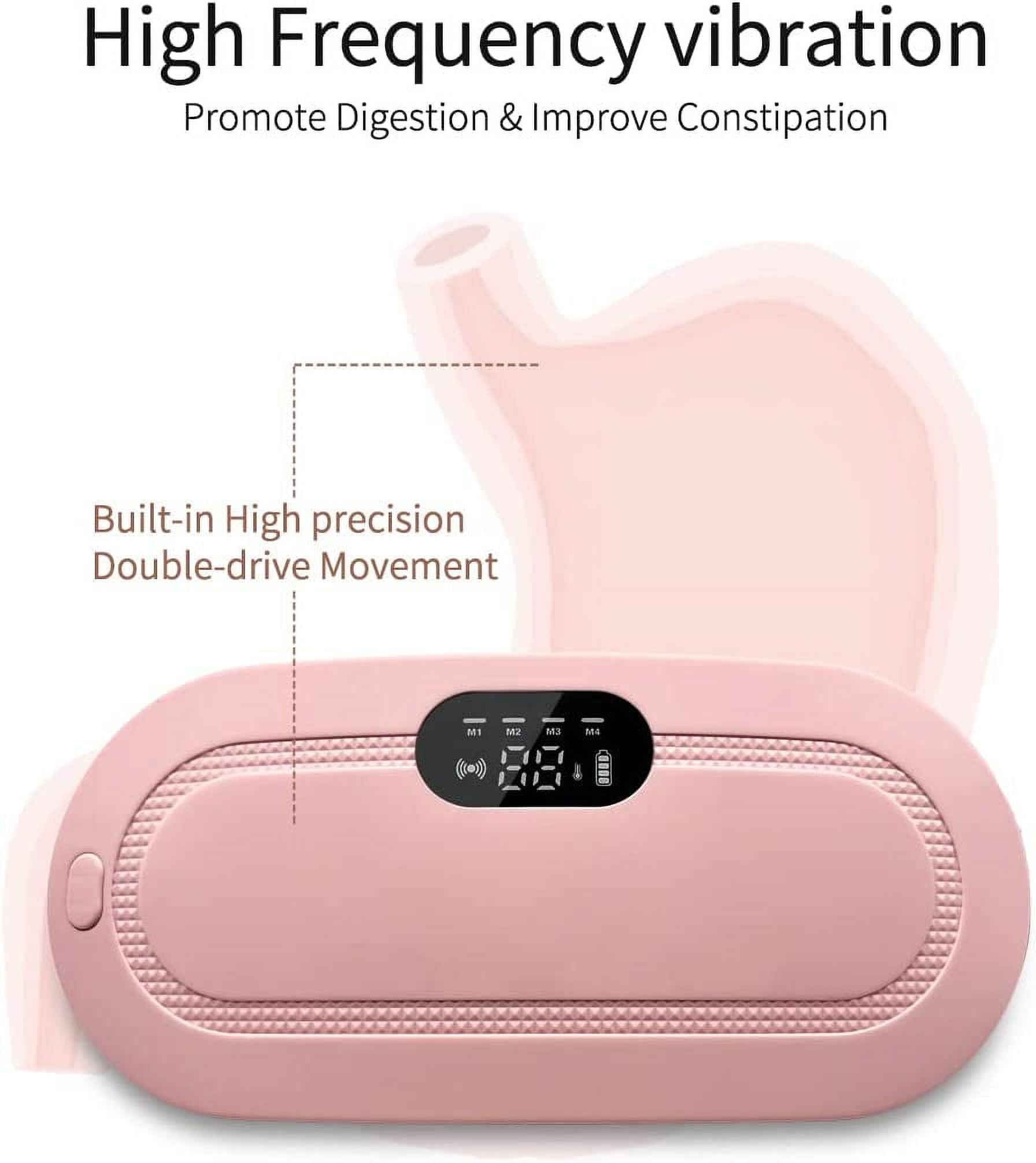 Cordless Pink Heating Pad for Menstrual Cramps Relief - Stomach and Back Pain
