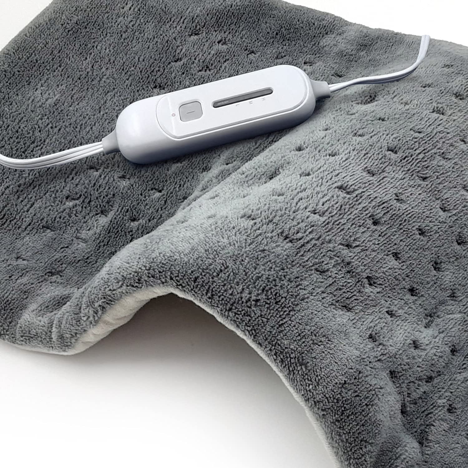 SUNAID FAST HEATING FULL BACK HEATING PAD FOR PAIN RELIEF, 12"X24", GRAY