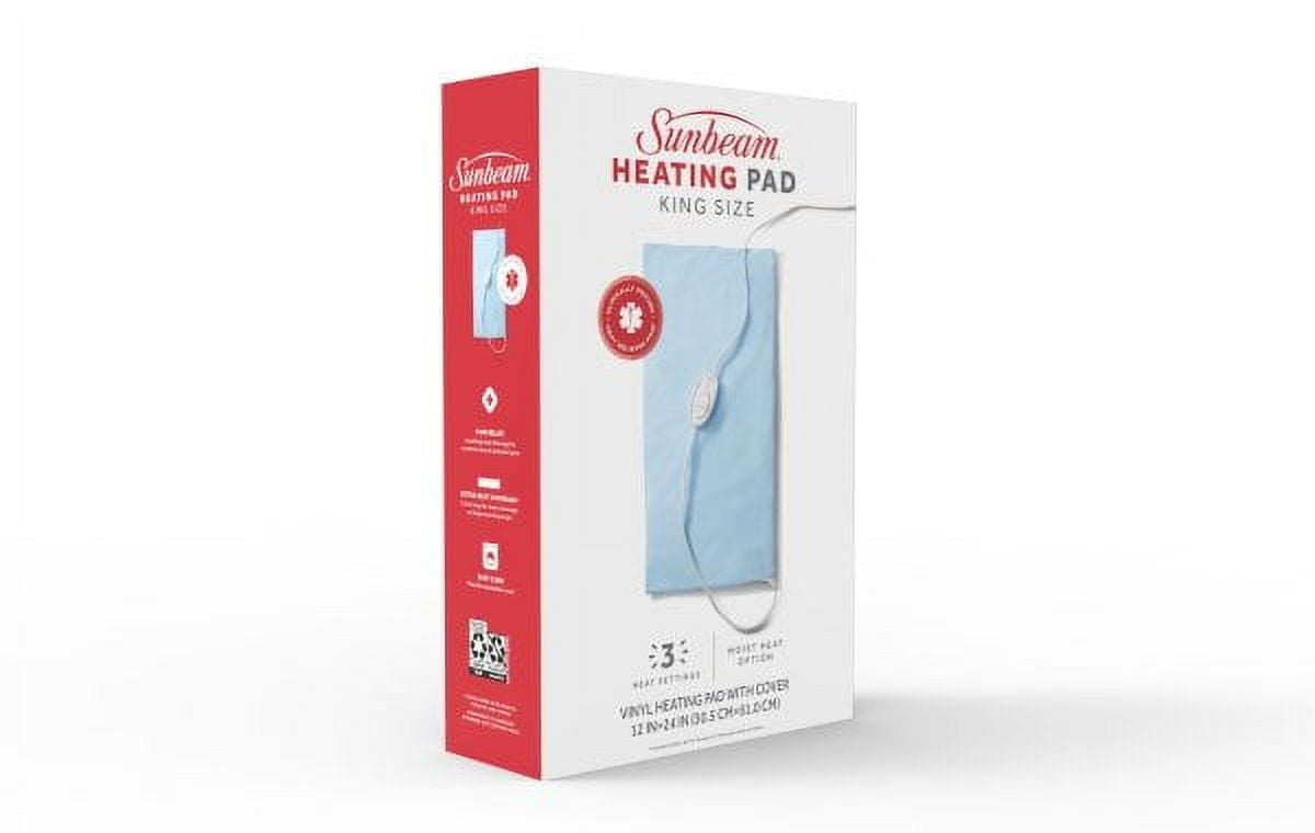 SUNBEAM Blue King Size Sunbeam Heating Pad 12x24