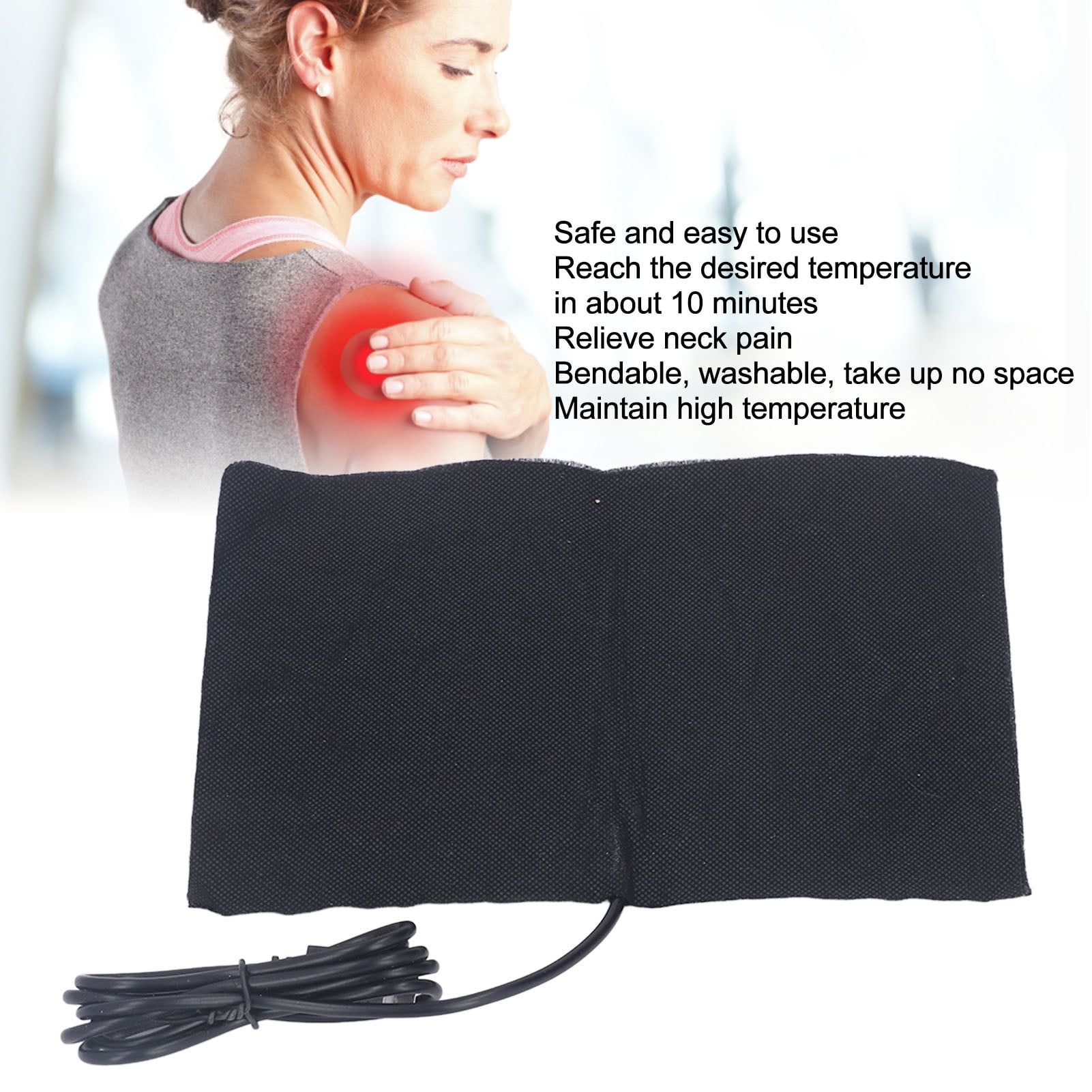 FYYDES WASHABLE ELECTRIC HEATING PAD FOR NECK AND BACK, 5.9 X 7.9IN, DC5V