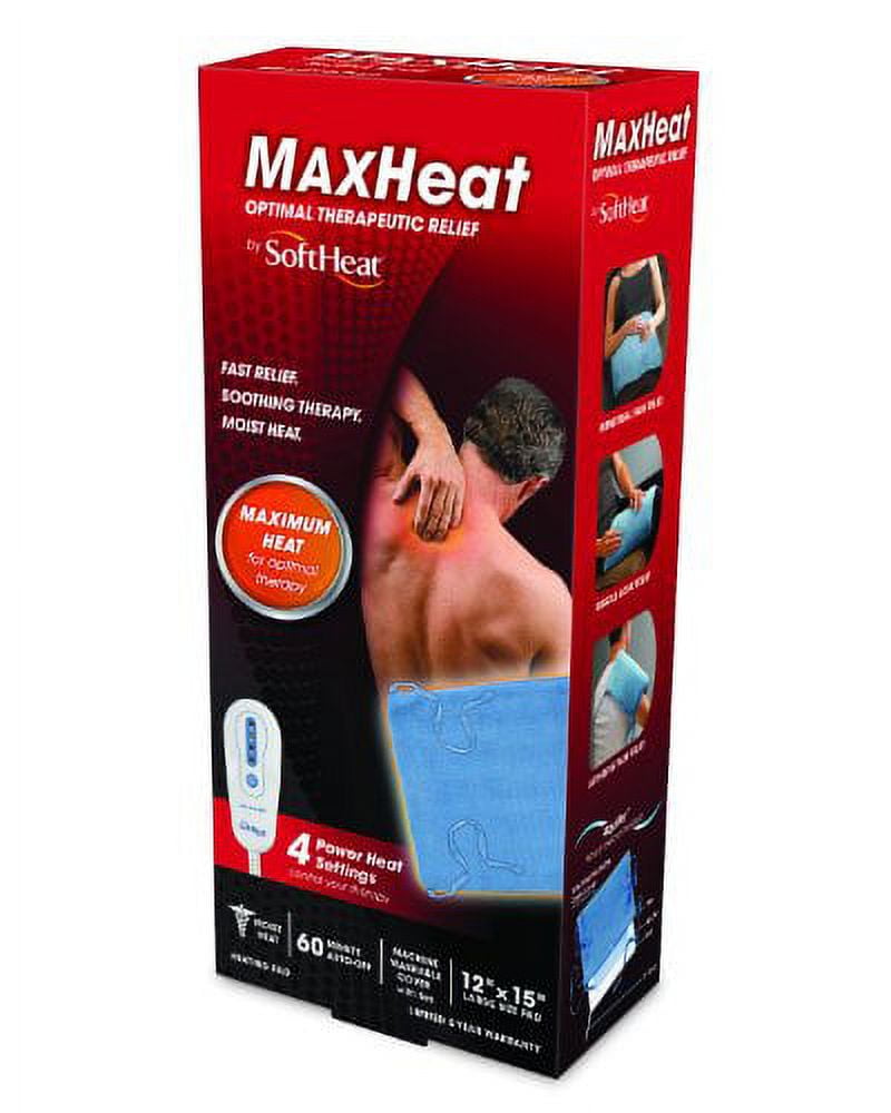 SoftHeat MaxHeat Deluxe Heating Pad, Moist/Dry, HP750-S