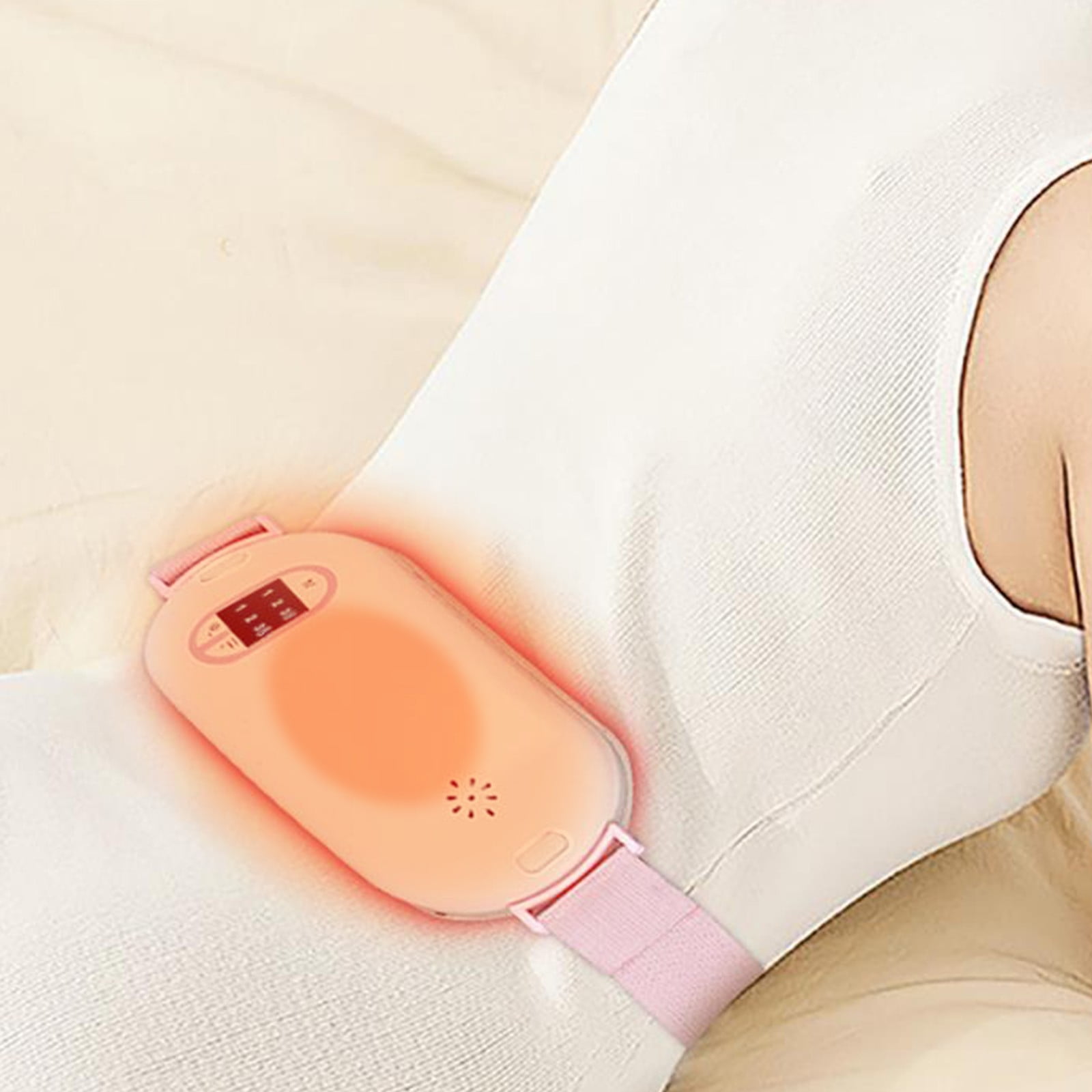 Qocolhg QPortable Menstrual Heating Pad Waist Belt - Fast Heat, 3 Levels & Modes, Back Belly Pain Relief
