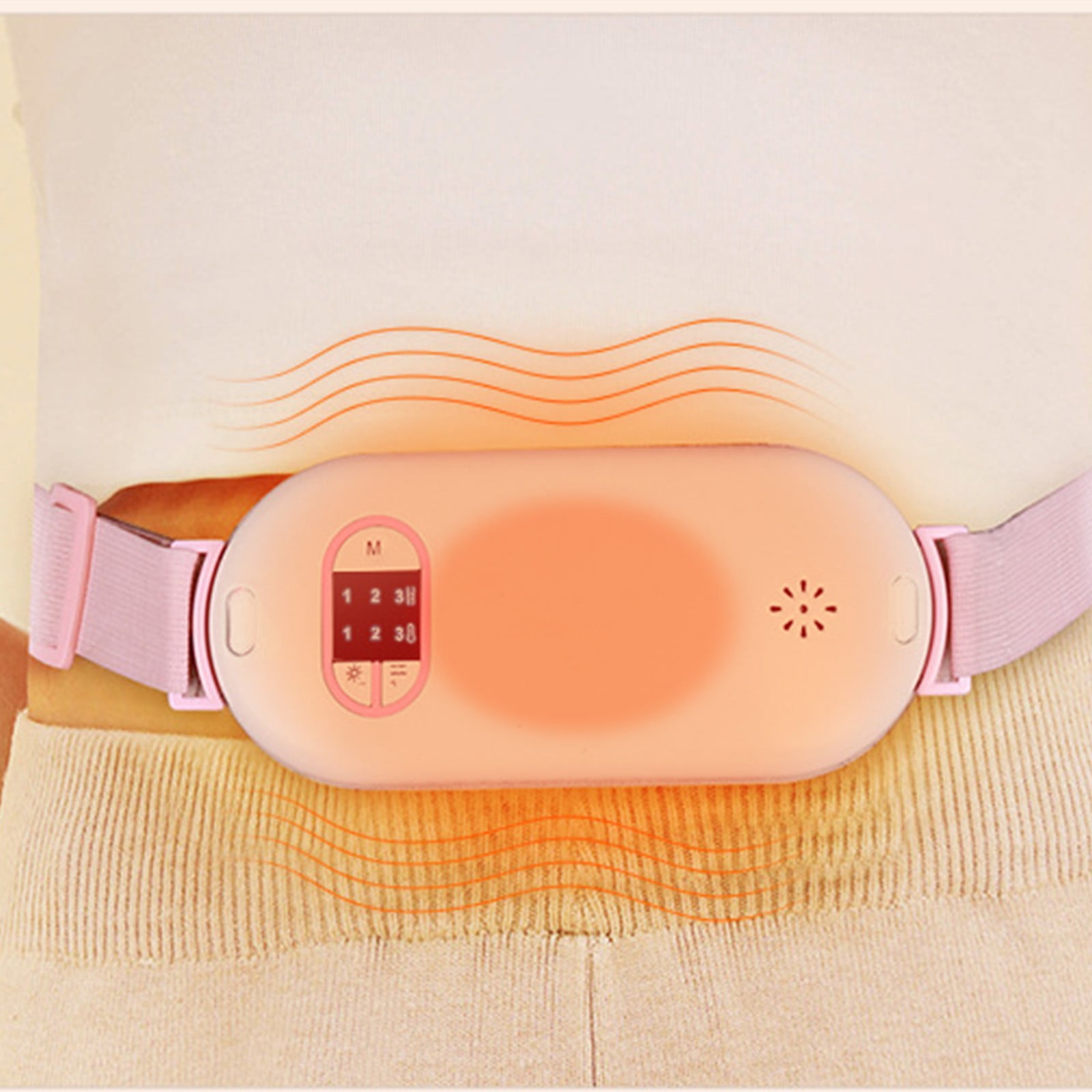 Qocolhg QPortable Menstrual Heating Pad Waist Belt - Fast Heat, 3 Levels & Modes, Back Belly Pain Relief
