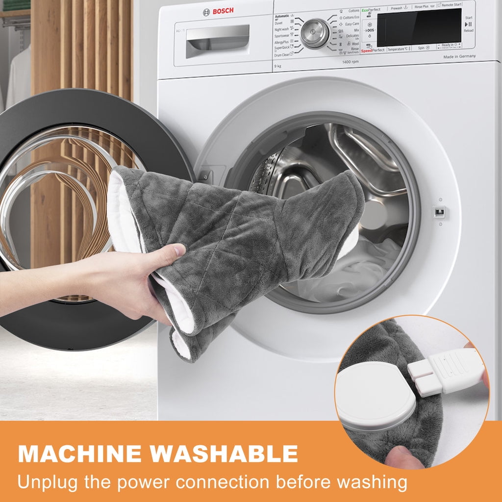 KEENSTONE GRAY WEARABLE WEIGHTED HEATING PAD FOR NECK AND SHOULDERS - ELECTRIC HEATED WRAP FOR PAIN RELIEF