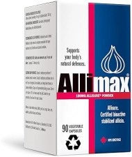Allimax 180mg Allicin Garlic Capsules - Immune Support Supplement - Extracted from Spanish Garlic