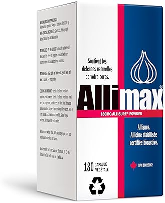 Allimax 180mg Capsules for Immune Support with Allicin Extract from Spanish Garlic