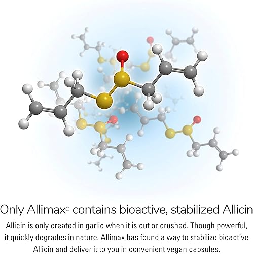 Allimax 180mg Capsules for Immune Support with Allicin Extract from Spanish Garlic