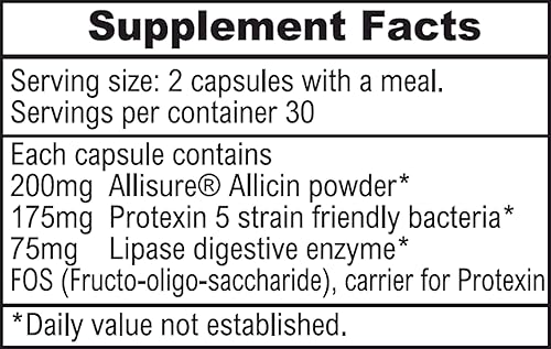 Allimax Pre Pro Capsules - Stabilized Allicin with Prebiotics, Probiotics, and Digestive Enzymes