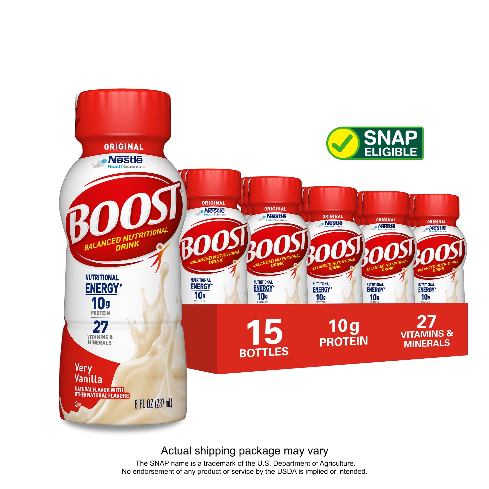 BOOST ORIGINAL VERY VANILLA PROTEIN SHAKE, 8 FL OZ, 15 PACK