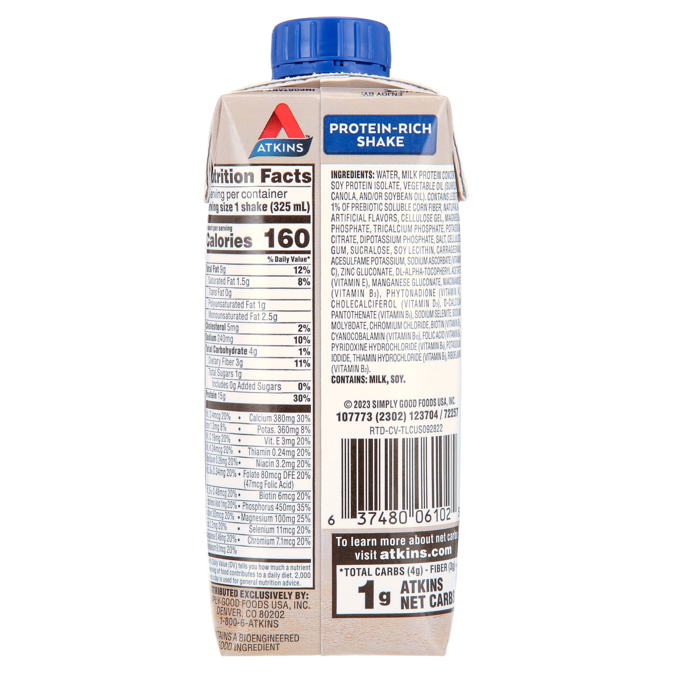 ATKINS CREAMY VANILLA PROTEIN SHAKE 12 COUNT VALUE PACK - HIGH PROTEIN, LOW CARB, KETO-FRIENDLY