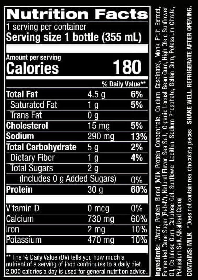 Jocko Mölk Grass Fed Protein Shakes - Chocolate, 30g, Ready to Drink, 12 FL Oz (12 Pack)