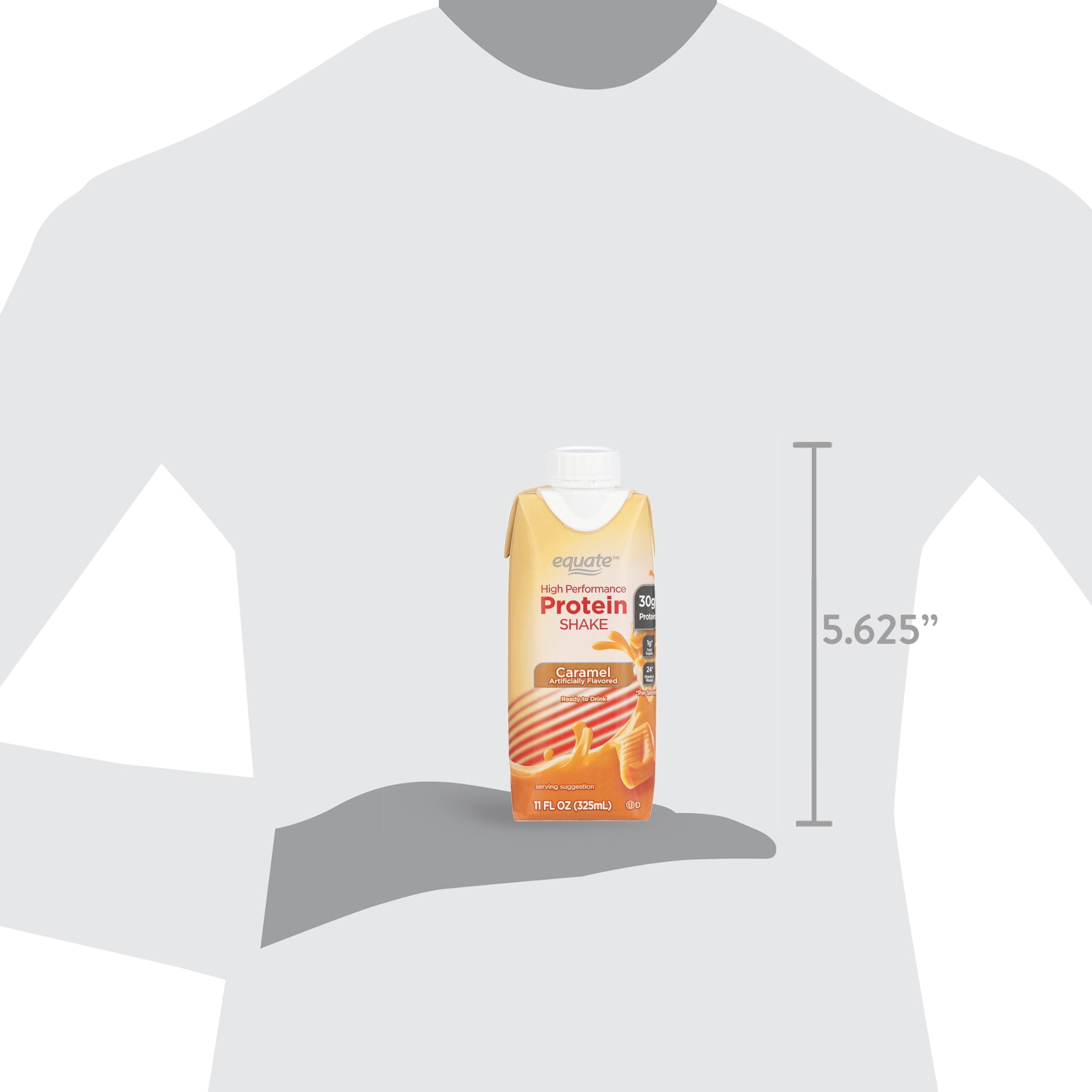 Equate Caramel Protein Shake 11 fl oz, 12 Ct - High Performance Nutrition