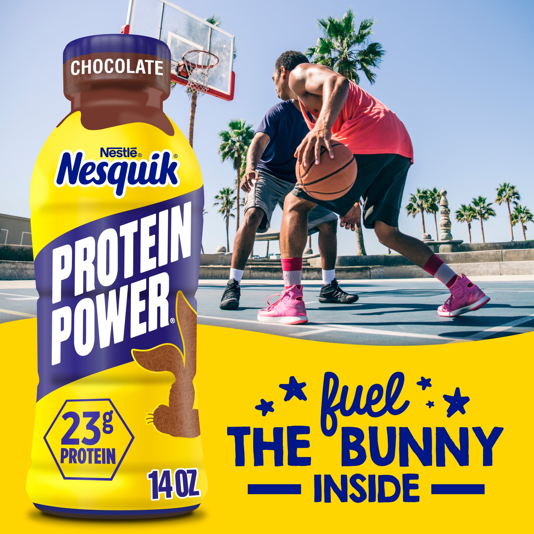 Nesquik Chocolate Protein Milk Beverage, 23g Protein, Ready-to-Drink, 14 oz Bottle