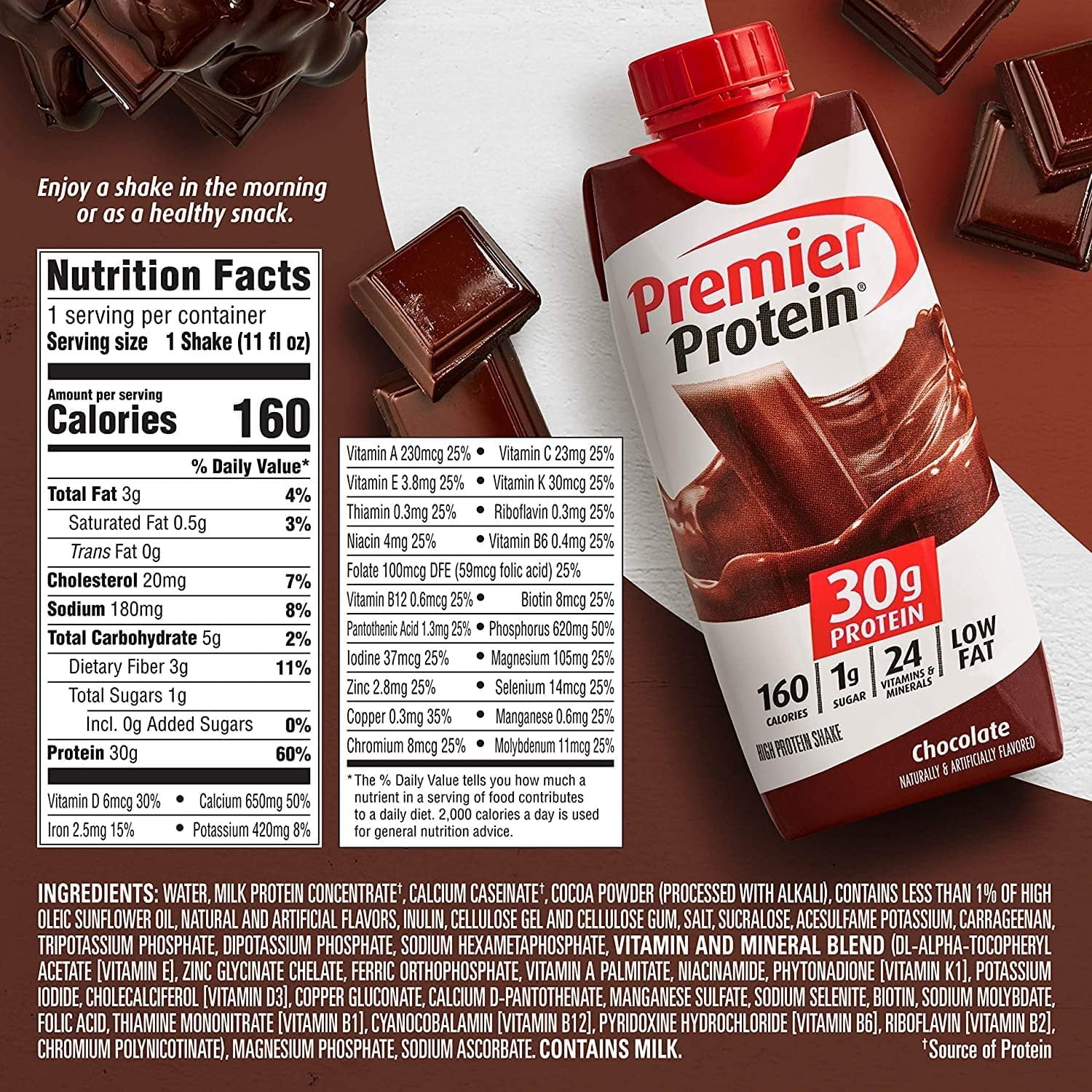 Premier Protein High Protein Shakes Variety Pack - 10 Flavors, 20 Pack - 11 Fl. Oz Each