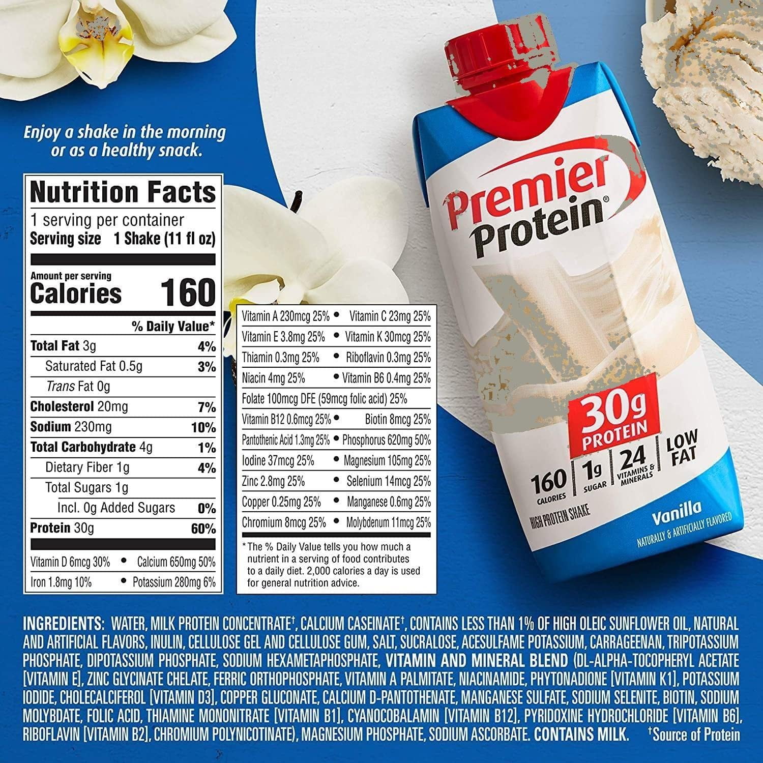 Premier Protein High Protein Shakes Variety Pack - 10 Flavors, 20 Pack - 11 Fl. Oz Each