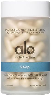 Alo Yoga Sweet Sleep Capsules | Aquamin® Magnesium, GABA & L-Theanine | Restful Sleep Support