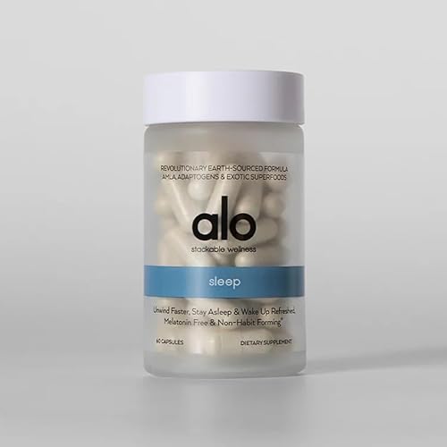 Alo Yoga Sweet Sleep Capsules | Aquamin® Magnesium, GABA & L-Theanine | Restful Sleep Support